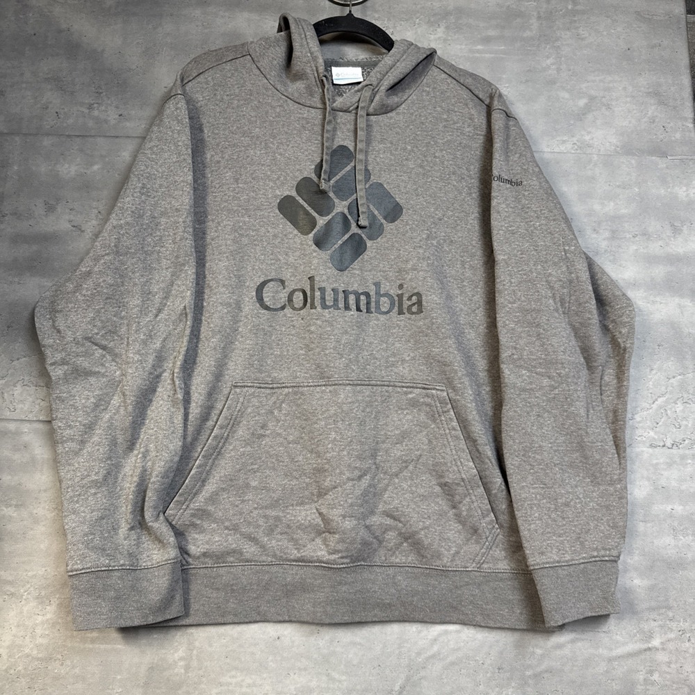 Columbia Trek Graphic pullover hoodie Gray Classic Box Logo Lg